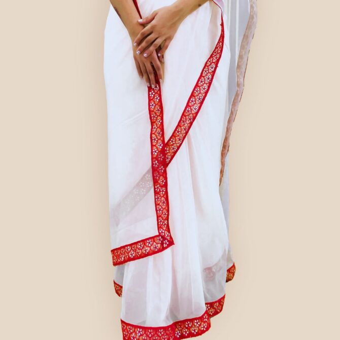 Georgette Saree in Gotta Patti Lace