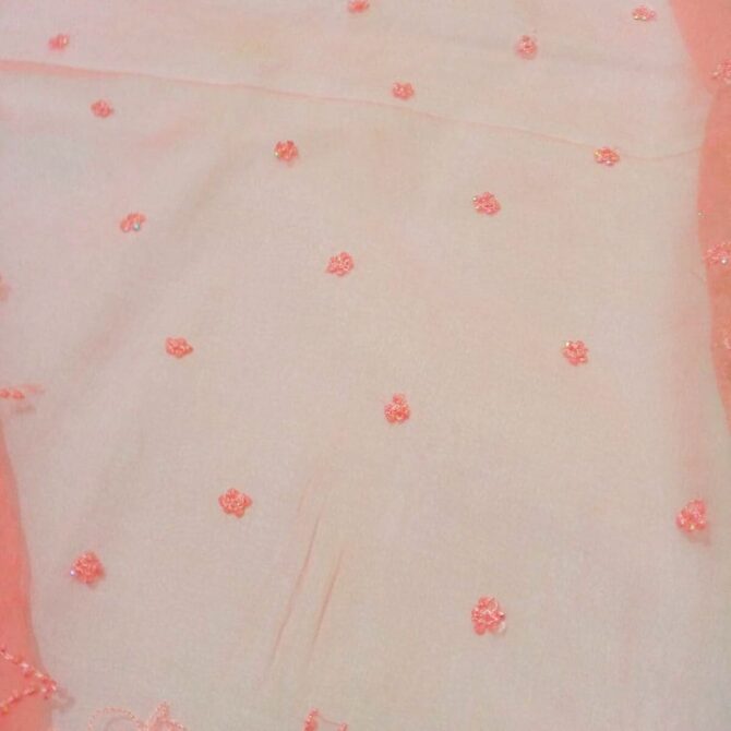 Baby Pink - Chiffon Saree