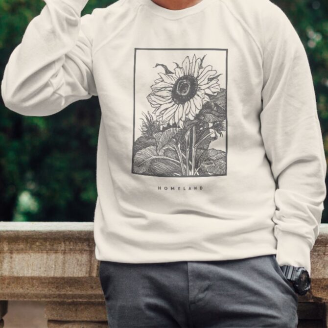 Sunflower print sweatshirt