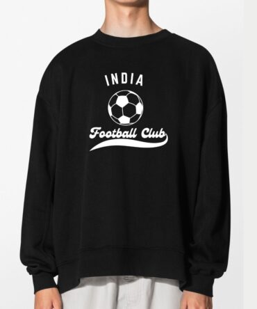 Black sweatshirt with Football Club print
