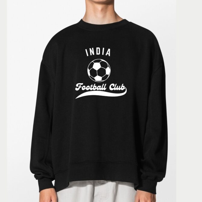 Black sweatshirt with Football Club print