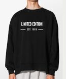 Black sweatshirt with limited edition print