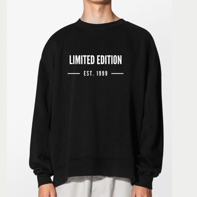 Black sweatshirt with limited edition print